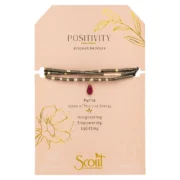 Teardrop Stone Wrap - Pyrite/Fuchsia/Gold - Stone of Positive Energy