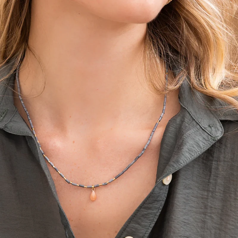 Teardrop Stone Wrap - Teal Jade/Pyrite/Gold - Stone of Dreams - Image 4